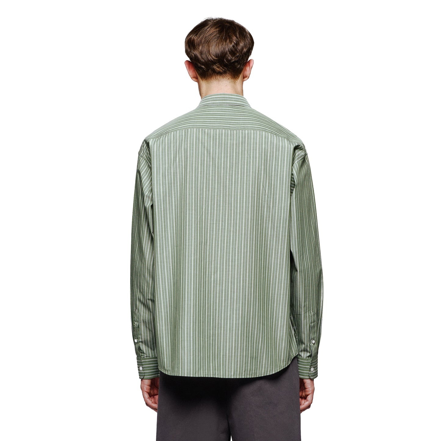 "garden of eden" green-white striped Shirt