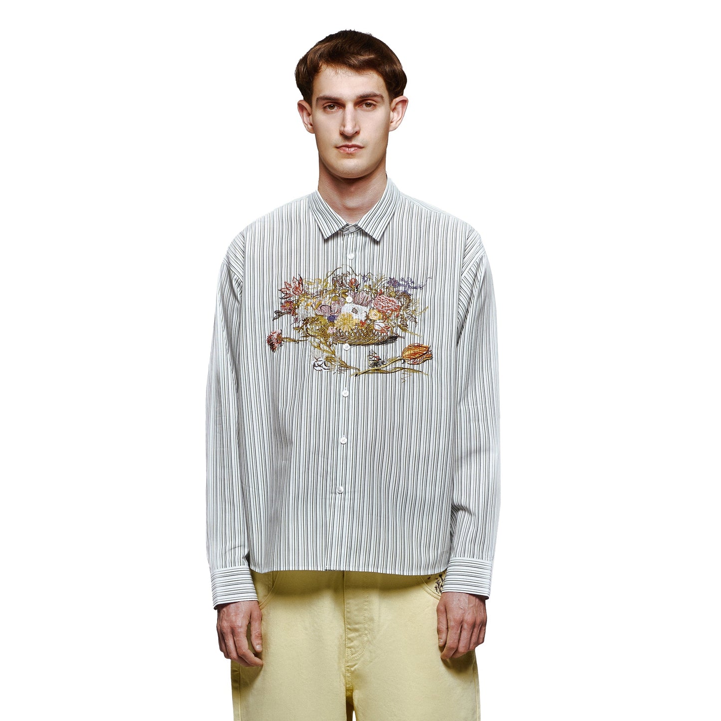 "garden of eden" white-green striped Shirt