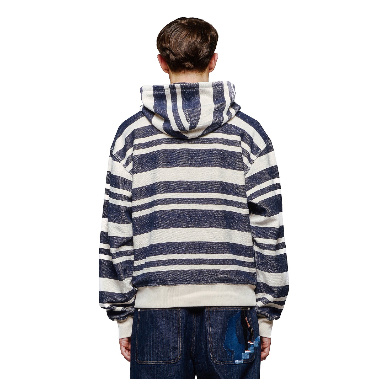 "on air" striped Zip Up