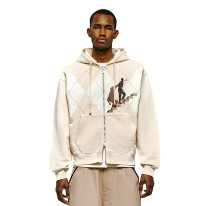 "on air" Zip Up beige