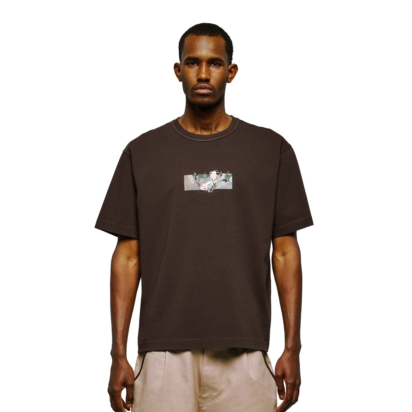 "on air" T Shirt brown