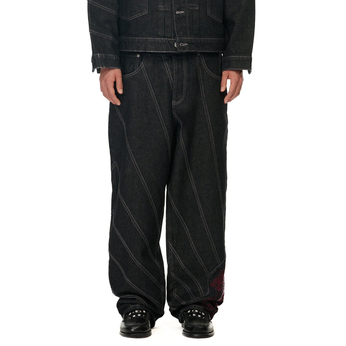 "yakuza" raw Denim black 03