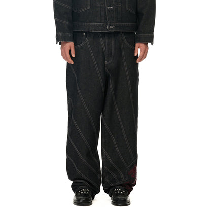 "yakuza" raw Denim black 03