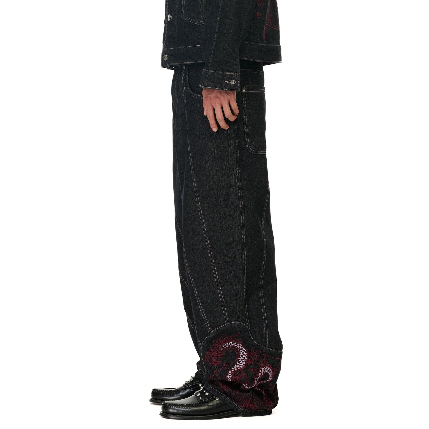 "yakuza" raw Denim black 03