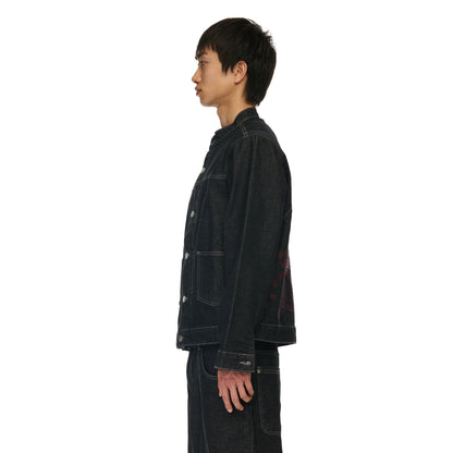 "yakuza" raw denim Jacket
