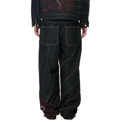 "yakuza" raw Denim black 03