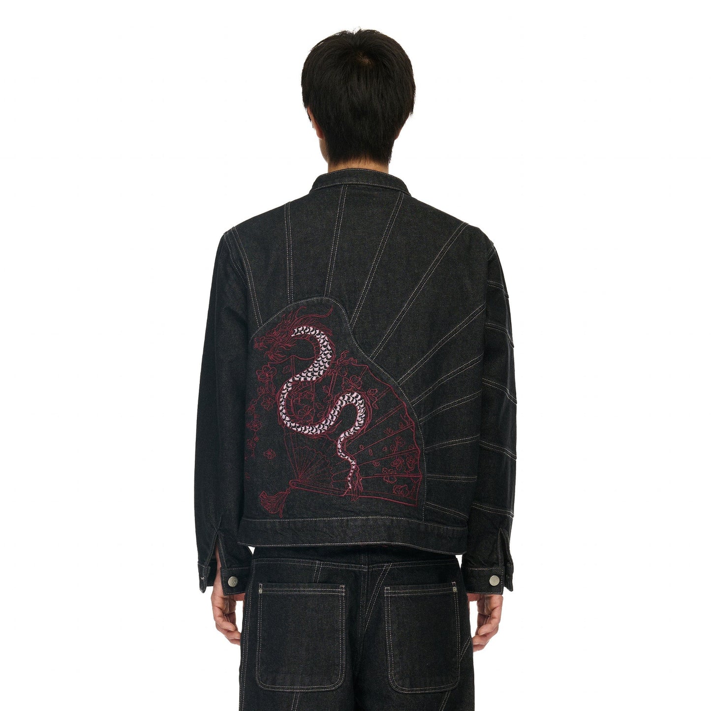 "yakuza" raw denim Jacket