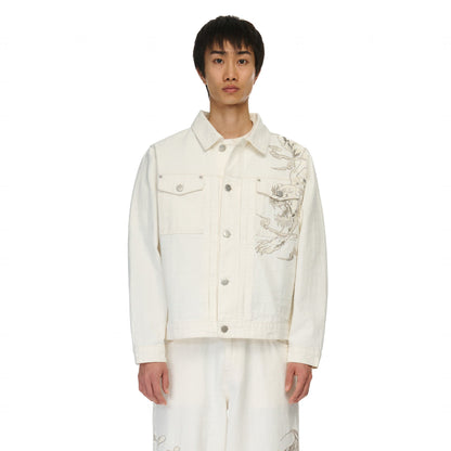 "yakuza" denim Jacket off white