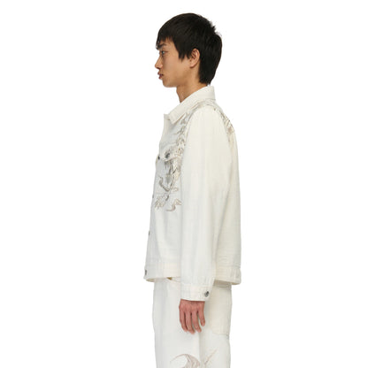 "yakuza" denim Jacket off white