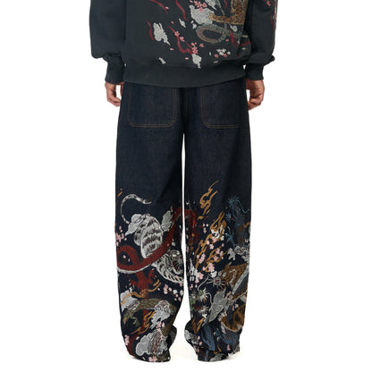 "yakuza" raw Denim blue