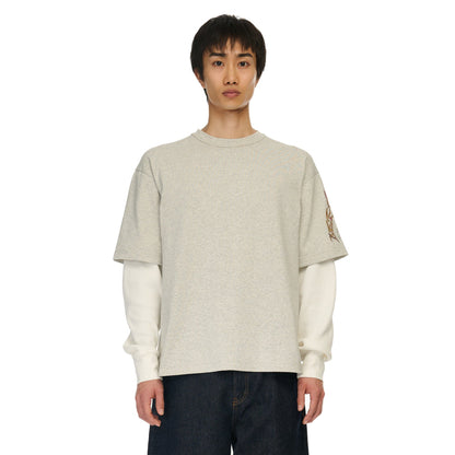 "yakuza" layered Longsleeve grey