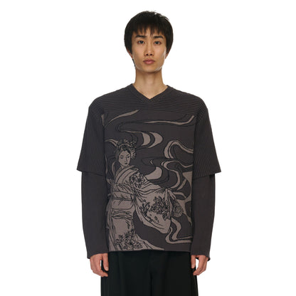 "yakuza" Layered knitted Jersey