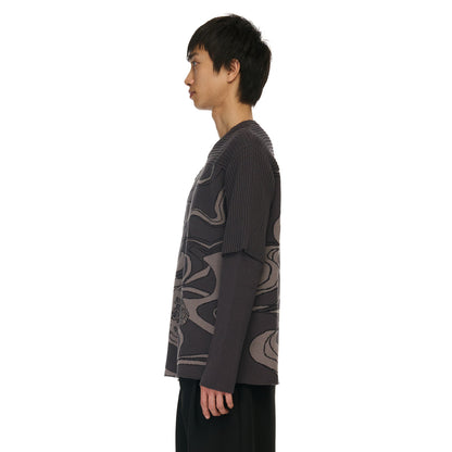 "yakuza" Layered knitted Jersey