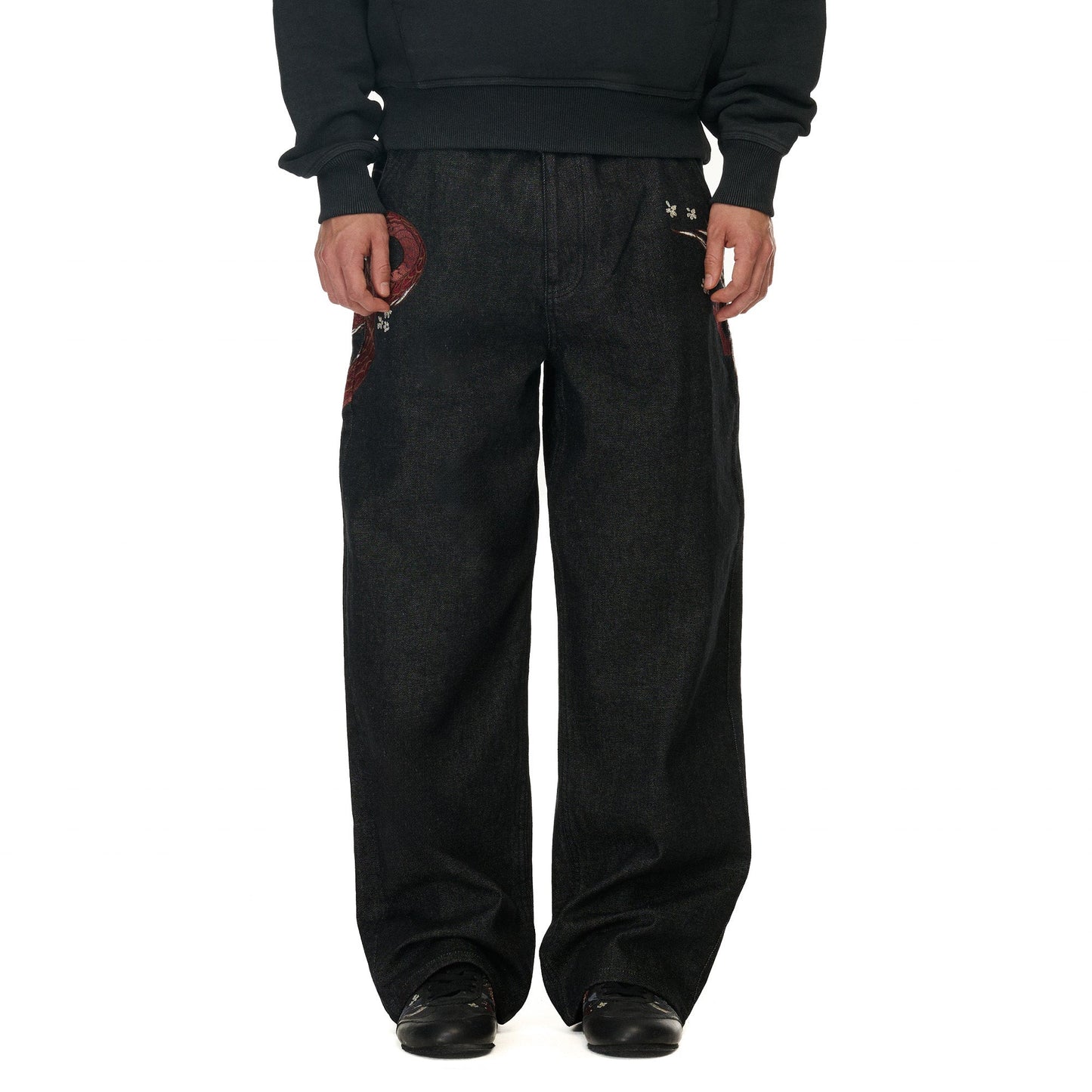 "yakuza" raw Denim black