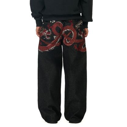 "yakuza" raw Denim black