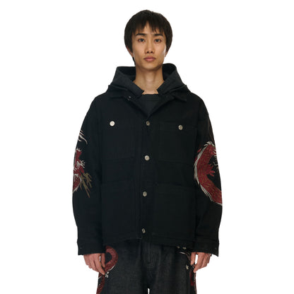 "yakuza" denim Jacket black