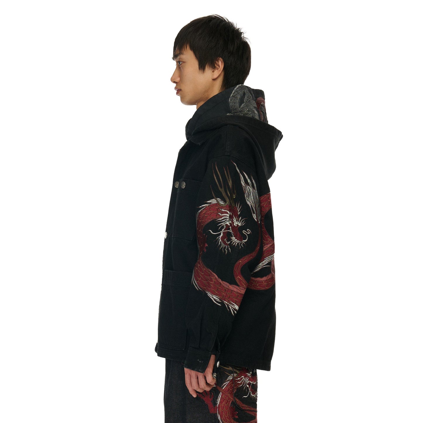 "yakuza" denim Jacket black