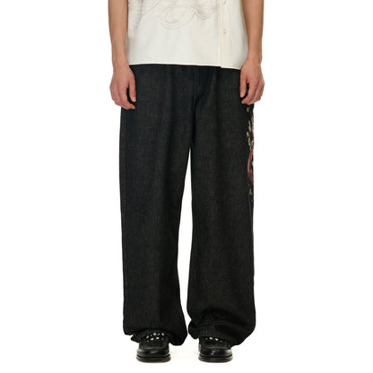 "yakuza" raw Denim black 01