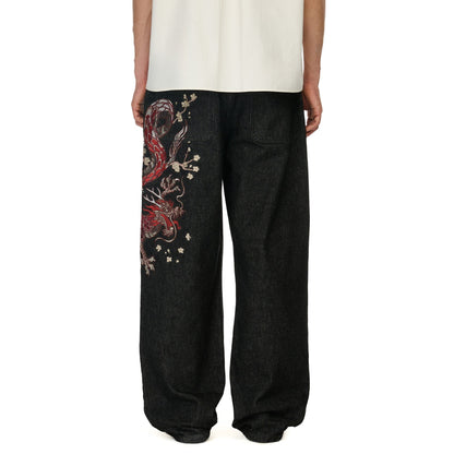 "yakuza" raw Denim black 01