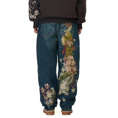 "yakuza" indigo washed Denim