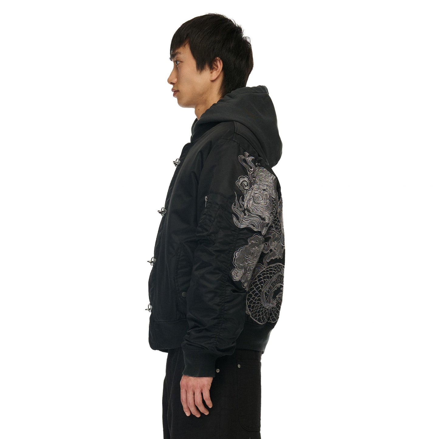 "yakuza" bomber Jacket black
