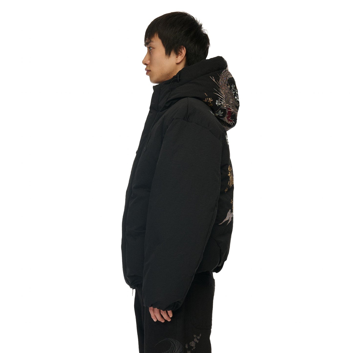 "yakuza" down Puffer jacket black