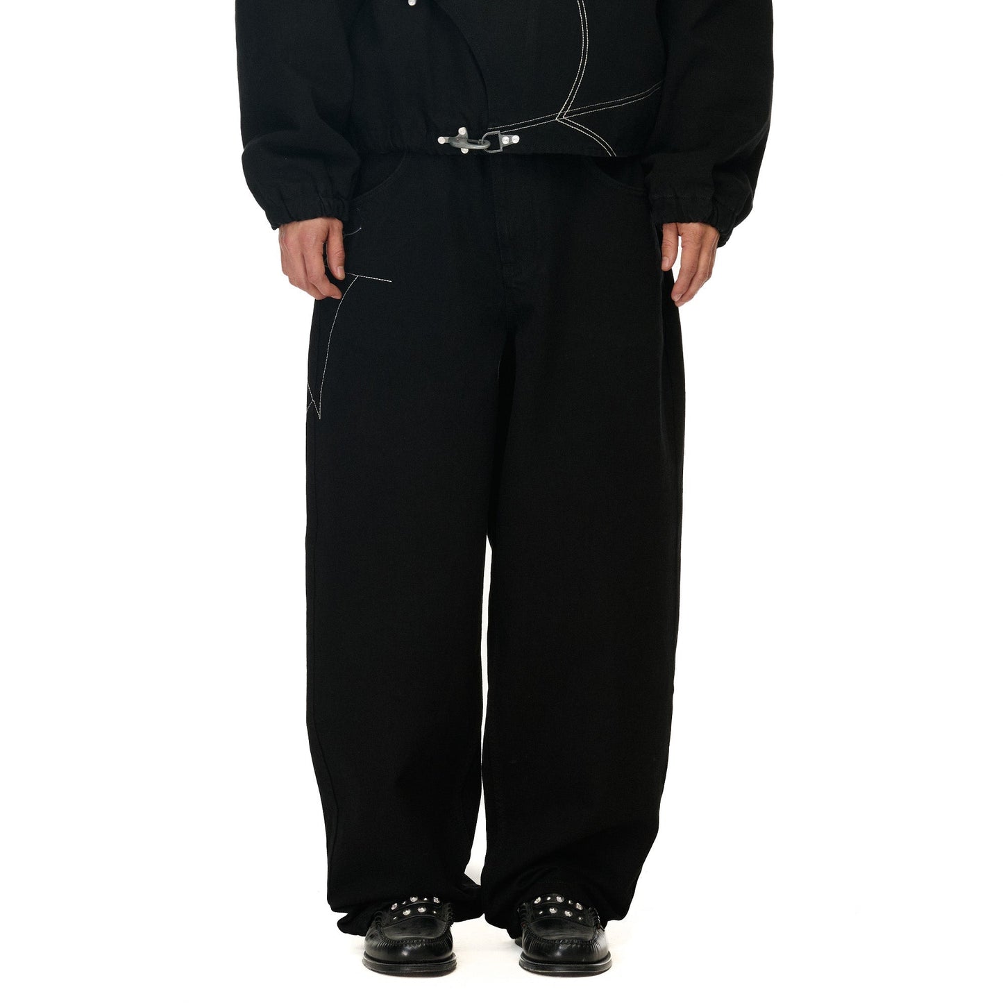 "spiderweb" raw Denim