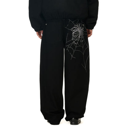 "spiderweb" raw Denim