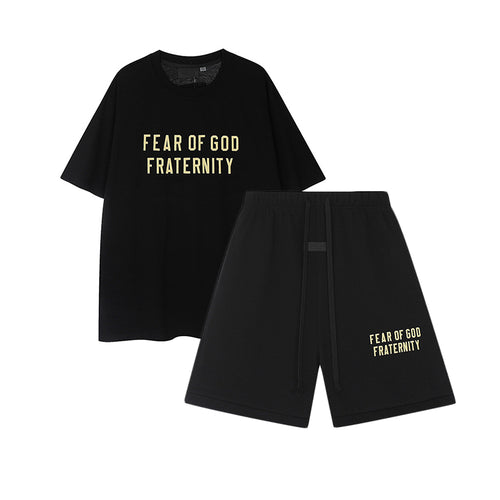 FW24 FRATERNITY T-Shirt / Shorts / Set - Black