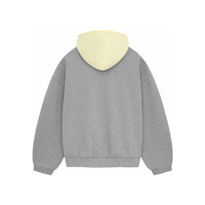 SS24 Hoodie Dark Heather Oatmeal/Garden Yellow