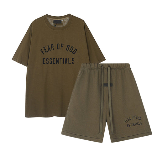 FW24 Half Arc T-Shirt / Shorts / Set - Army Green