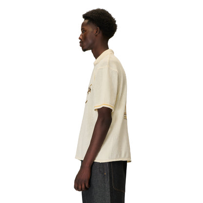 "aziza" jersey Knit creme