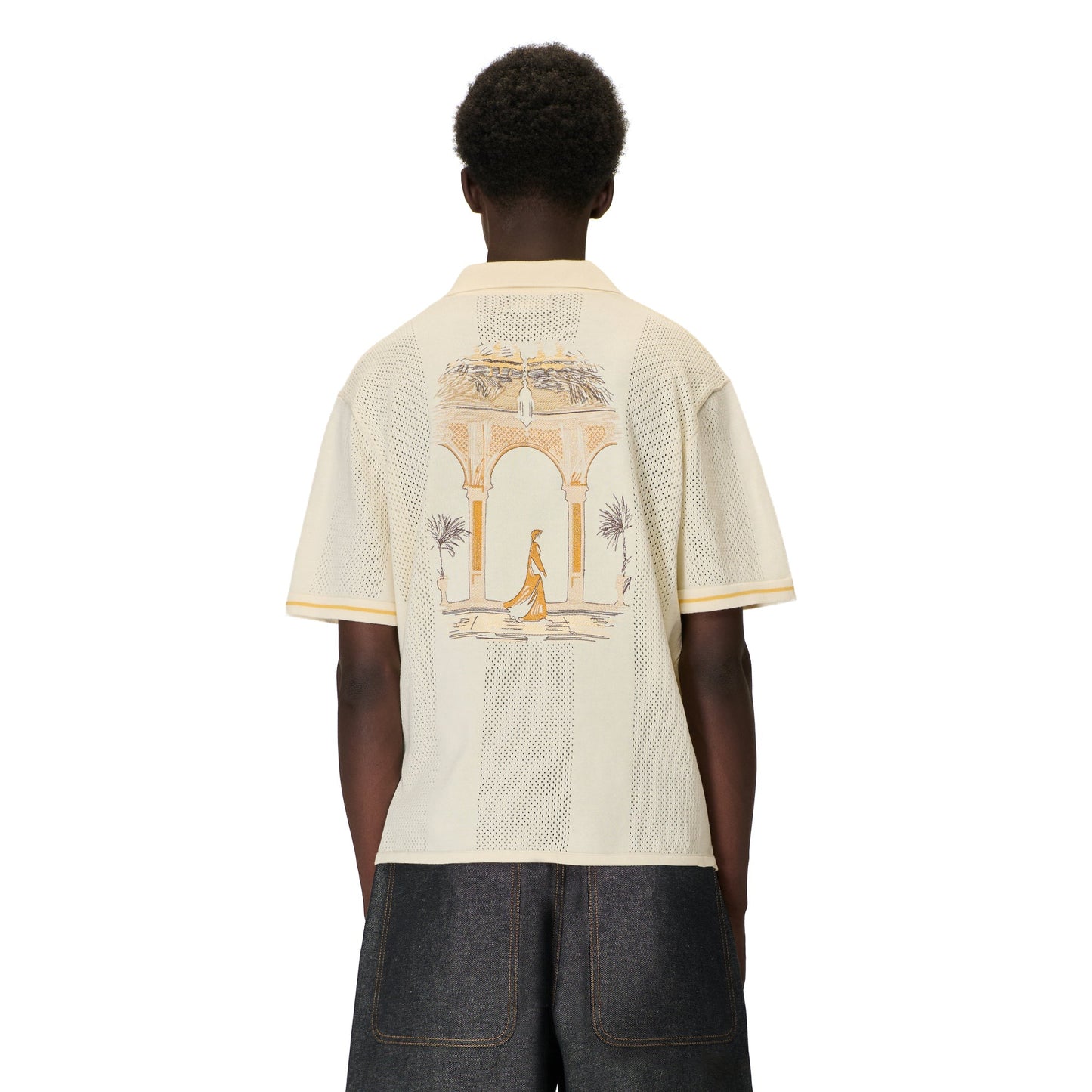 "aziza" jersey Knit creme