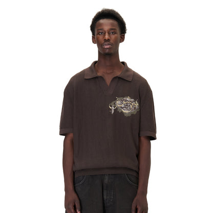 "aziza" polo Knit brown