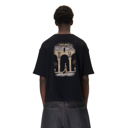 "aziza" waffle T Shirt black