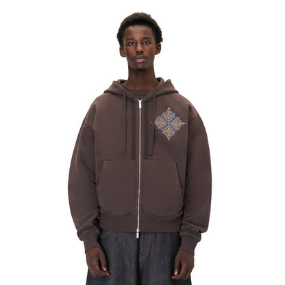 "aziza" Zip Up brown