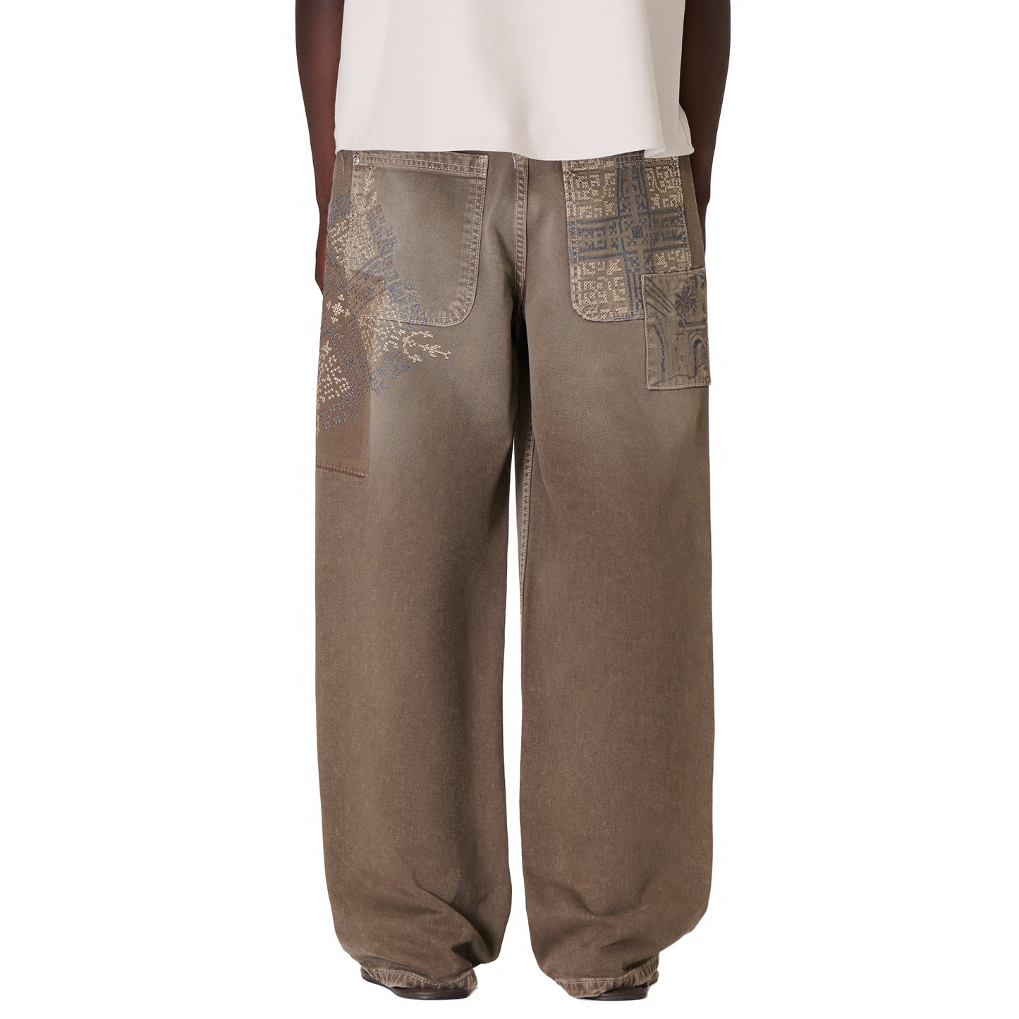 "aziza" brown washed Denim