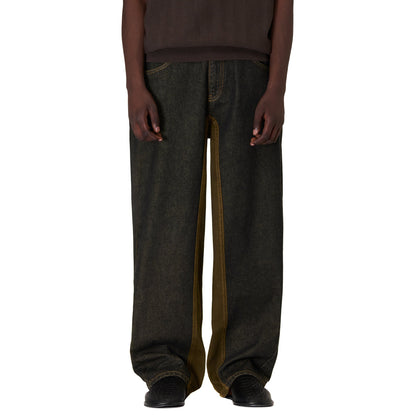 "aziza" black tinted Denim