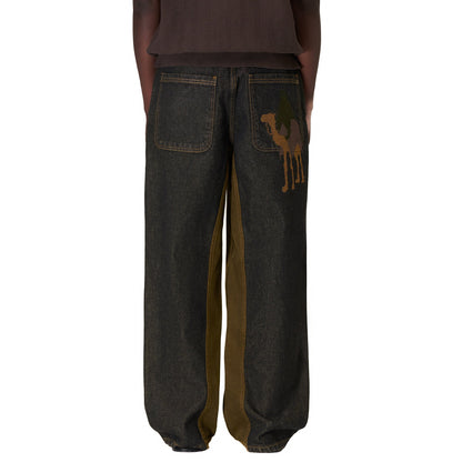 "aziza" black tinted Denim