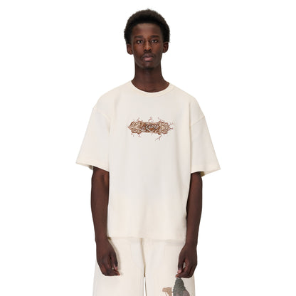 "aziza" waffle T Shirt ecru