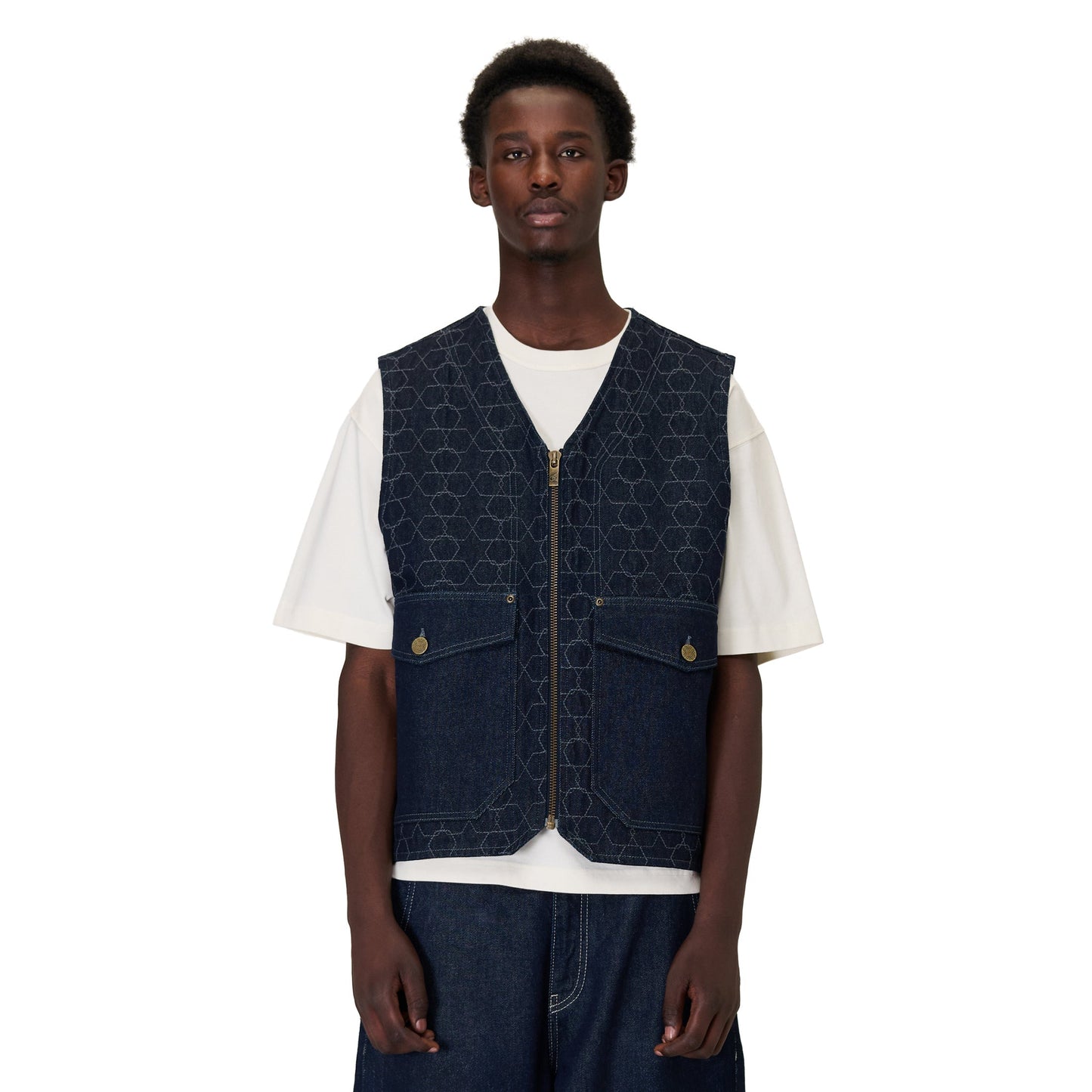 "aziza" denim Vest