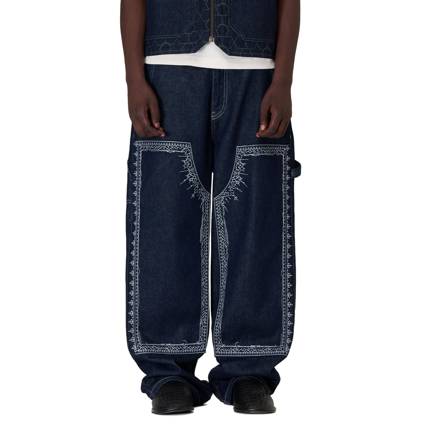 "aziza" indigo raw Denim