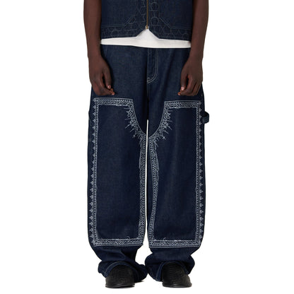 "aziza" indigo raw Denim