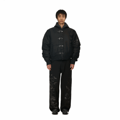 "yakuza" bomber Jacket black