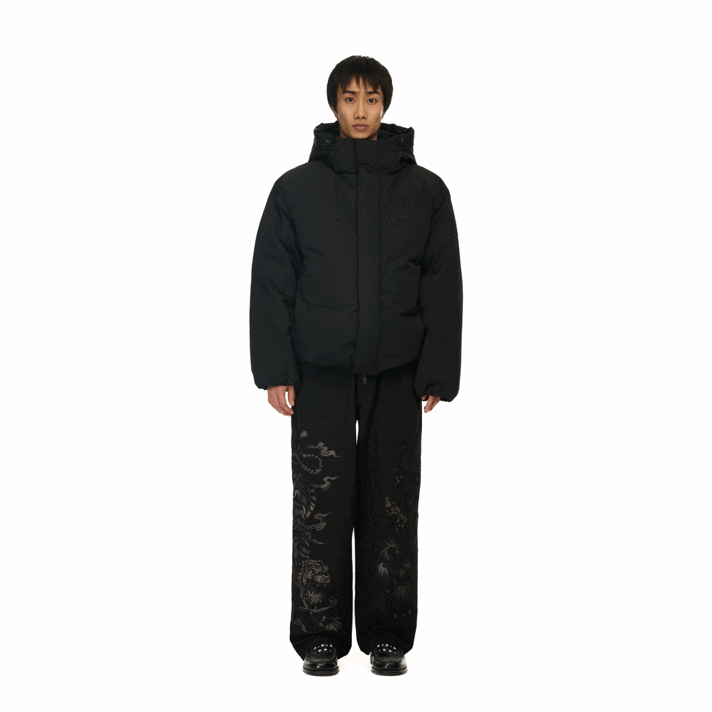 "yakuza" down Puffer jacket black