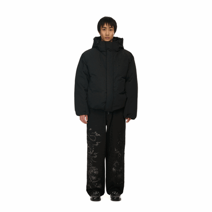 "yakuza" down Puffer jacket black